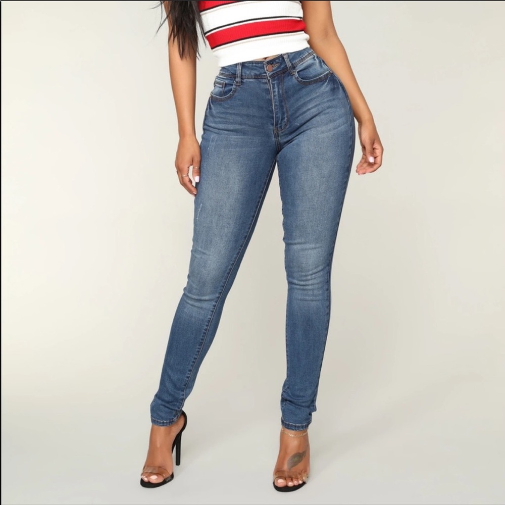 Fashion Nova High Waisted Straight Leg Jeans